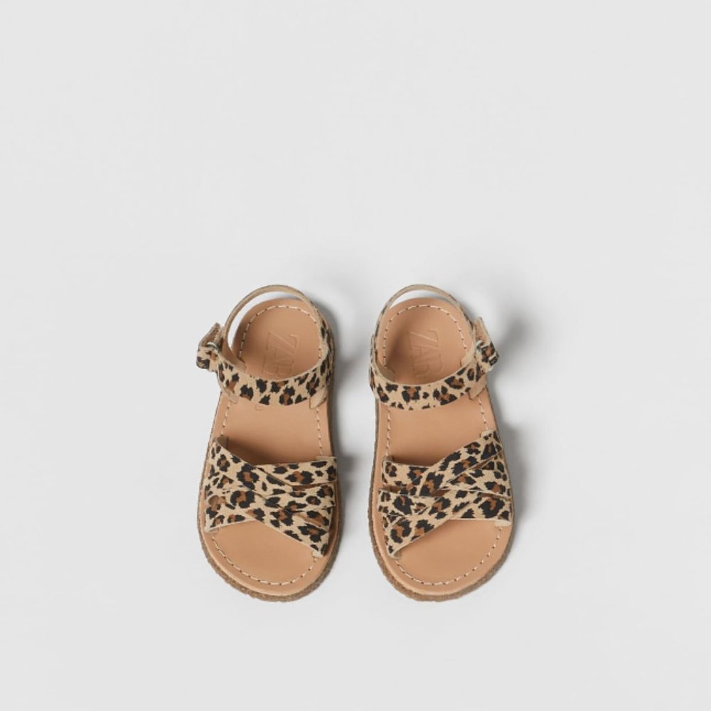 Zara Baby Animal Print Sandals - Size 9.5 - NWT